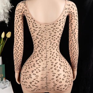 ملابس داخلية مثيرة بطبعة الفهد من النايلون - ملابس داخلية شفافة بلون البشرة للنساء، خفيفة الوزن ورقيقة - Product Image 6