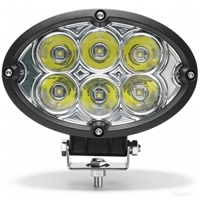 Nouvelle lampe de travail LED Ellipse 6,4 pouces 60W, étanche IP68, 12-48V, 4320lm, lampe auxiliaire de conduite, tout-terrain, voiture, camion, chariot élévateur, machinerie