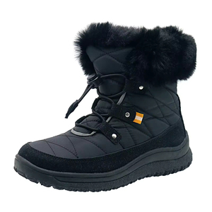 YL529 Vente en gros de bottes d'hiver pour femmes, bottes de neige <span class=keywords><strong>noires</strong></span> de haute qualité, chaudes et élégantes, pour l'extérieur, avec fourrure - Product Image 1