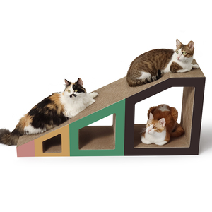 4-in-1 pohon kucing dalam ruangan, desain dua sisi 4-in-1 pohon Scratcher kayu <span class=keywords><strong>Cat</strong></span>-Grabber kolom Scratcher tahan aus fitur Bearing beban - Product Image 1