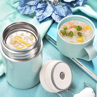 Venta al por mayor de fábrica: Termo de acero inoxidable sin BPA para alimentos, calentador de comida, botellas de vidrio Boston redondas con bomba.