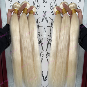 Paquets <span class=keywords><strong>de</strong></span> <span class=keywords><strong>cheveux</strong></span> indiens vierges alignés <span class=keywords><strong>de</strong></span> 40 pouces 12A cuticule couleur blonde droite 613 bon marché 613 closure vendeur d'extensions <span class=keywords><strong>de</strong></span> <span class=keywords><strong>cheveux</strong></span> humains - Product Image 4