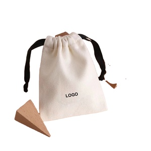 ถุงผ้าฝ้ายใส่เครื่องประดับแบบมีเชือกผูกพร้อมโลโก้สั่งทำ - Product Image 1