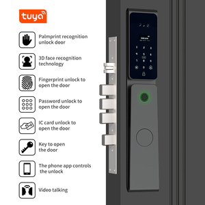 Enrique Tuya 超薄3D人脸识别防水Tuya App智能锁视频通话数字锁 - Product Image 1