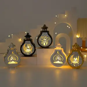 2024 Hot Eid decorations Muslim LED Star Moon Electronic Candle Wind Lamp Mubarak Ramadan Decorations