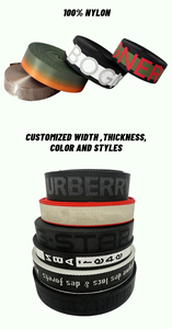 Tùy chỉnh Nylon dệt <span class=keywords><strong>Jacquard</strong></span> dây đeo vải băng <span class=keywords><strong>Jacquard</strong></span> Logo tái chế Nylon dệt vải ban nhạc cho túi thắt lưng - Product Image 3