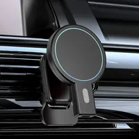 Chargeur de voiture magnétique à charge rapide 15W, station électrique portable, support de téléphone, entrée 5V/2A, chargeur de voiture sans fil
