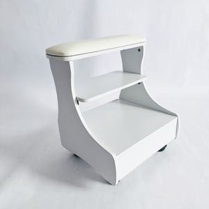 Beauty Salon Nail <b>Tool</b> <b>Cart</b> Movable with Drawer with Leather Hand Pad Manicure Footrest Stool - Product Image 5