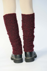 Calentadores de piernas de invierno hasta la rodilla para mujer personalizados OEM puño de bota de punto Marled de moda - Product Image 4