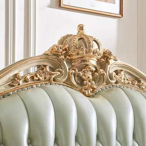 Juego de Sofás de Cuero Genuino Europeo de Lujo 1234, Cuero de Vaca de Grano Completo para Sala de Estar de <span class=keywords><strong>Villa</strong></span>, Conjunto de Muebles de Madera Maciza de Primera Calidad - Product Image 3