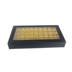 Paper <strong>Chocolate</strong> Packaging 24 Lattices Custom Design Golden Insert Dividers Food Gift Box for Birthday <strong>Valentine</strong> <strong>S</strong> <strong>Day</strong> Party - Product Image 6