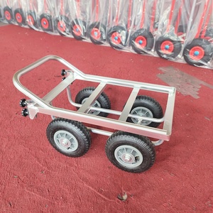 Cesta de jardín deslizante de aluminio <span class=keywords><strong>Dolly</strong></span> 100kg Capacidad de carga Carro de herramientas de goma Carro de empuje de cuatro ruedas Moving <span class=keywords><strong>Home</strong></span> <span class=keywords><strong>Dolly</strong></span> OEM personalizable - Product Image 5