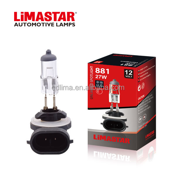 Limastar 881 12V 27W PGJ13 Automotive Parts Accessories Auto Spares H27 881 Auto Bulb