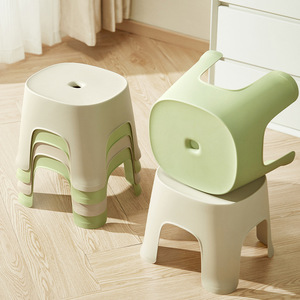 Plastic <b>Stool</b> Thickened Home Use Living Room Chair Children Bathroom Shower Shoe Changing Minimalist Design - Product Image 1