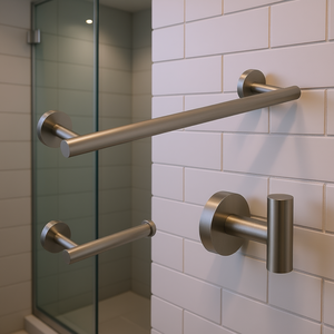 Juego de Accesorios de Baño Modernos de Acero Inoxidable Cromado, Toallero de Pared para Uso Doméstico - Product Image 2