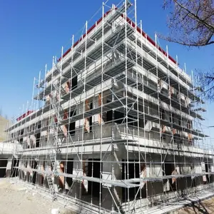 Andamio para proyectos de construcción y construcción de edificios de gran altura, sitio de construcción para muros de construcción, Escuela de Campus