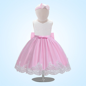 Vestido de Fiesta Largo con Lazo y Encaje para Niña, de Alta Calidad, Marca IStapromo, para Cumpleaños, Bodas y Eventos - Product Image 4