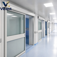 Porte battante d'hôpital en verre au plomb durable pour salles de traumatologie et salles d'urgence, blindage pour salle de TC