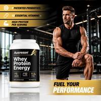 Ausreson OEM Pure Whey Protein Isolate Powder Sport Supplement Energy Muscle Recovery Bulk Wholesale Whey Protein Powder Drink