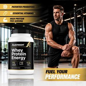 Ausreson OEM Pure <span class=keywords><strong>Whey</strong></span> Protein Isolate in Polvere Integratore Sportivo Energia Recupero Muscolare Ingrosso <span class=keywords><strong>Proteine</strong></span> del Siero del Latte in Polvere per Bevande - Product Image 3