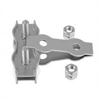 High Strength Stainless Steel Double Wire Rope Clip Rust Proof Hardware for Outdoor Railing and Construction Wire Fixing