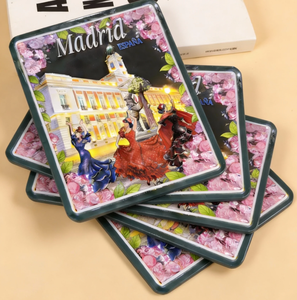 Imanes de Refrigerador de Metal Personalizados de Diferentes Países, Placa Decorativa de Metal en Relieve, Recuerdos de Viaje de Estaño de <span class=keywords><strong>Madrid</strong></span>. - Product Image 2