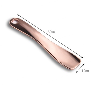 Cuillère à crème pour les yeux et le visage en métal trois couleurs avec logo personnalisé, prix d'usine en gros - Product Image 2