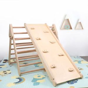 Estructura de escalada triangular de madera para niños, tobogán, juguete de entrenamiento para interiores, para niños pequeños de 4 a 6 años - Product Image 3