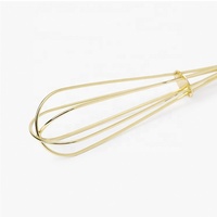 Fouet en fil métallique pour cuisine 8cm 10cm 12cm 14cm 16cm 18cm, fouet en inox doré, mini fouet