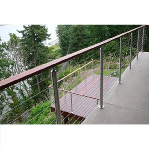 DAIYA prix par pied pour rambarde de câble avec poteau en <span class=keywords><strong>alu</strong></span> avec <span class=keywords><strong>balustrade</strong></span> de câble de fil noir - Product Image 2