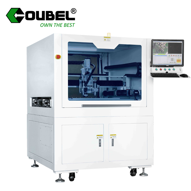 Automatic online PCB separator PCB cutting machine connect with conveyor