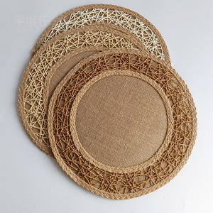 Mantel individual tejido combinable <span class=keywords><strong>para</strong></span> comedores, alfombrilla resistente al calor, posavasos creativo <span class=keywords><strong>para</strong></span> decoración del hogar en restaurantes occidentales - Product Image 2