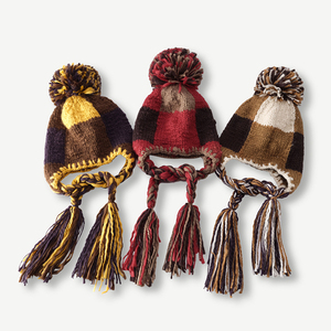 <span class=keywords><strong>Bonnet</strong></span> d'hiver chaud pour l'extérieur, nouveau design, tricoté à la main, avec <span class=keywords><strong>cache</strong></span>-oreilles et pompons, pour garçons et filles, adapté à la plage - Product Image 3