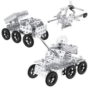 Modelo de Vehículo de Construcción 30 en 1 para Niños, Educativo, de Metal, para Armar, Tanque, Coche, Avión, Motocicleta - Product Image 4
