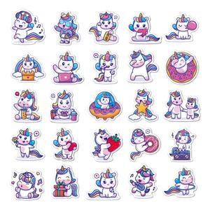 Paquete <span class=keywords><strong>de</strong></span> 50 Pegatinas <span class=keywords><strong>de</strong></span> Caballos Arcoíris, Lindas Pegatinas <span class=keywords><strong>de</strong></span> Dibujos Animados, Pegatinas <span class=keywords><strong>de</strong></span> <span class=keywords><strong>Unicornio</strong></span> <span class=keywords><strong>de</strong></span> Vinilo Impermeables para Computadora y Equipaje - Product Image 2