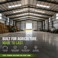 Nave de Estructura de Acero para Almacenamiento de Equipos Agrícolas, de Gran Envergadura y Altura, para Maquinaria Pesada