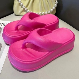 Women's Eva Flip Flops Summer Outdoor Trendy Non-slip Extra Thick Bottom <b>Clip</b>-toe Height Increasing Beach Shoes - Product Image 6