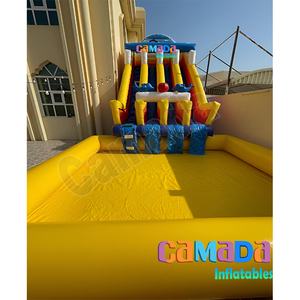 Castillo Inflable de PVC con Tobogán para Fiestas al Aire Libre, Doble Carril, para Uso Escolar, con Soplador de Aire - Product Image 3