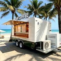 Remorque de vente mobile commerciale pour café, thé boba, jus de citron, et autres produits alimentaires, avec réfrigérateur, à vendre aux États-Unis