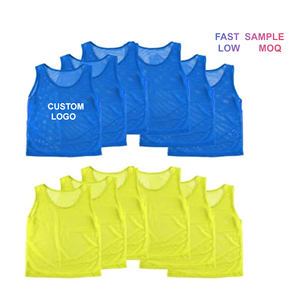 도매 번호 100% 폴리 에스테르 메쉬 축구 훈련 스포츠 조끼 턱받이 성인과 어린이를위한 피니 - Product Image 1