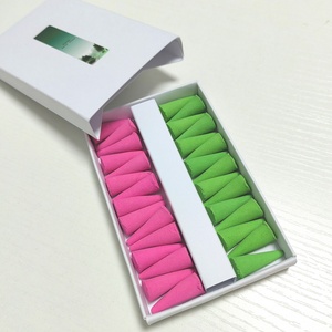 Encens en cône triangulaire coloré en bois naturel Topflow, temps de combustion de 20 à 30 minutes, pour huiles essentielles, aromathérapie, encens d'intérieur - Product Image 2