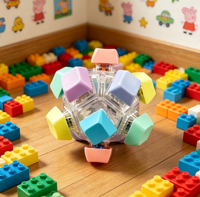 Porte-clés Fidget Clavier Créatif à 12 Touches en Plastique avec LED et Lumières Intégrées