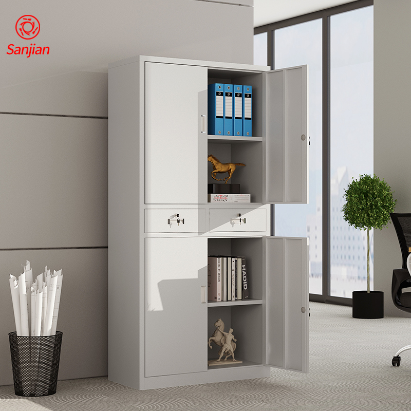 Sanjian lockable 2 drawers grey metal 4 doors office equipment storage used steel filing cabinet furniture for living room
