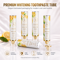 Tube d'emballage en aluminium et plastique pour dentifrice, bouchon à vis, logo personnalisé imprimé UV, conteneur laminé pour soins bucco-dentaires 12,7-35 mm