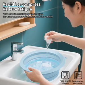 Moule à glaçons en silicone pliable, bassin de lavage facial en silicone, bassin de cryothérapie portable pour spa à domicile, réutilisable, sans BPA - Product Image 4