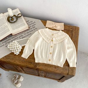 OEM ODM Veste en tricot pour bébé nouveau-né personnalisée, cardigan uni pour filles, pull en coton pour tout-petits - Product Image 6