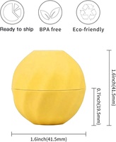 Lippenbalsempot Met Applicator Fruitvorm Lippenbalsemcontainer Lippenbalsem Bal Geel