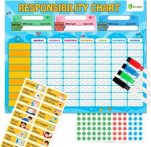 Herramientas educativas personalizadas para fomentar el buen comportamiento de los niños pequeños, tabla de tareas, tabla de recompensas magnéticas, imán de nevera para niños - Product Image 1