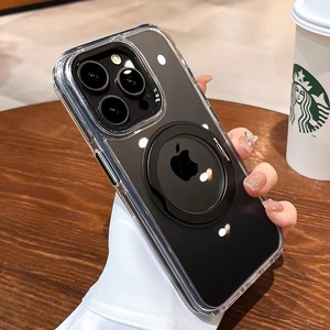 Étui de luxe transparent en PC et TPU rigide, multicolores, style INS, pour smartphone 16 Pro Max, antichoc, avec support magnétique givré - Product Image 3