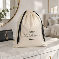 Tas Serut Katun Custom Fashion, Tas Pembungkus Sepatu, Dompet, Tas Tangan, Kantong Debu dari Katun Twill Muslin dengan Cetak Logo Custom Mewah